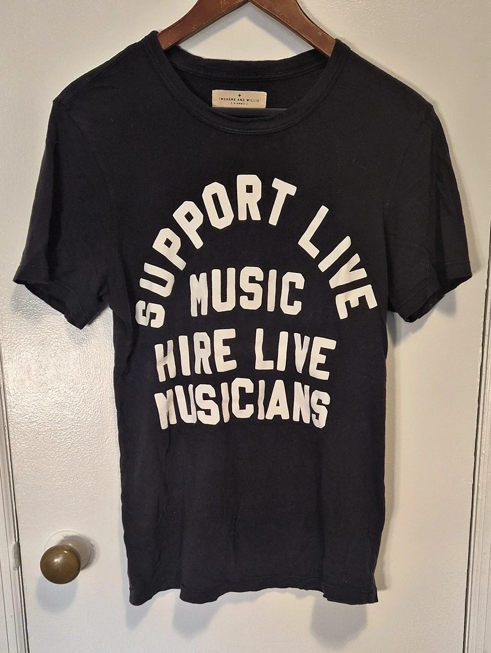 Imogene and Willie Graphic Short Sleeve Tee Black XS